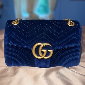 Gucci Velvet Marmont Medium Shoulder Bag